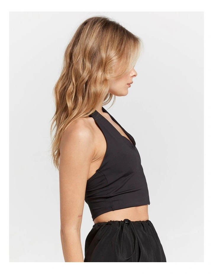 Lea Halterneck Top in Black