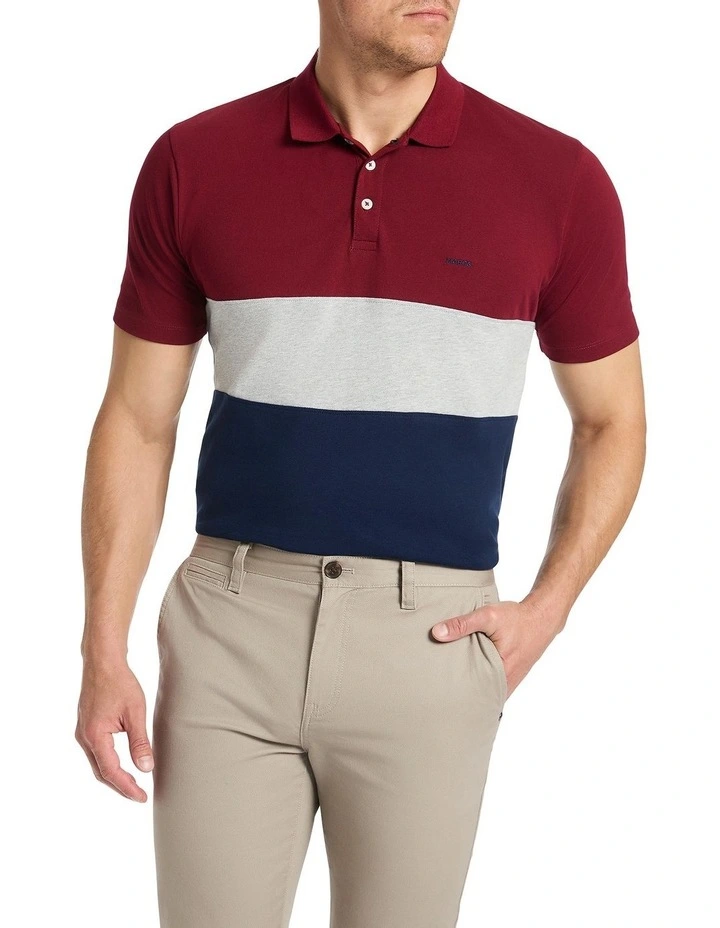 Asta Stripe Polo in Navy Multi