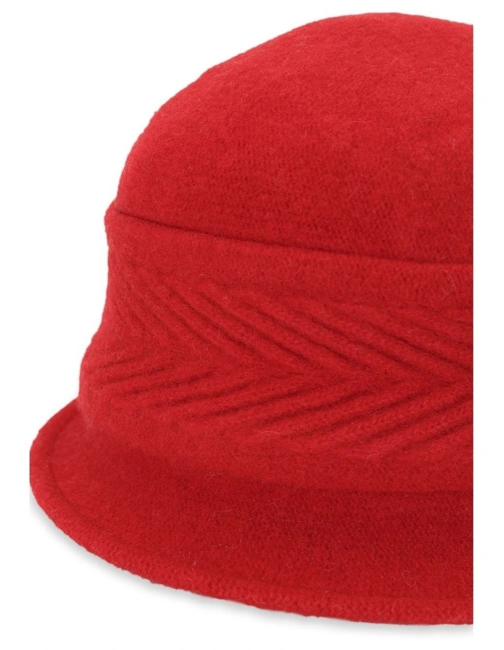 Sadie Woollen Pull On Hat in Red