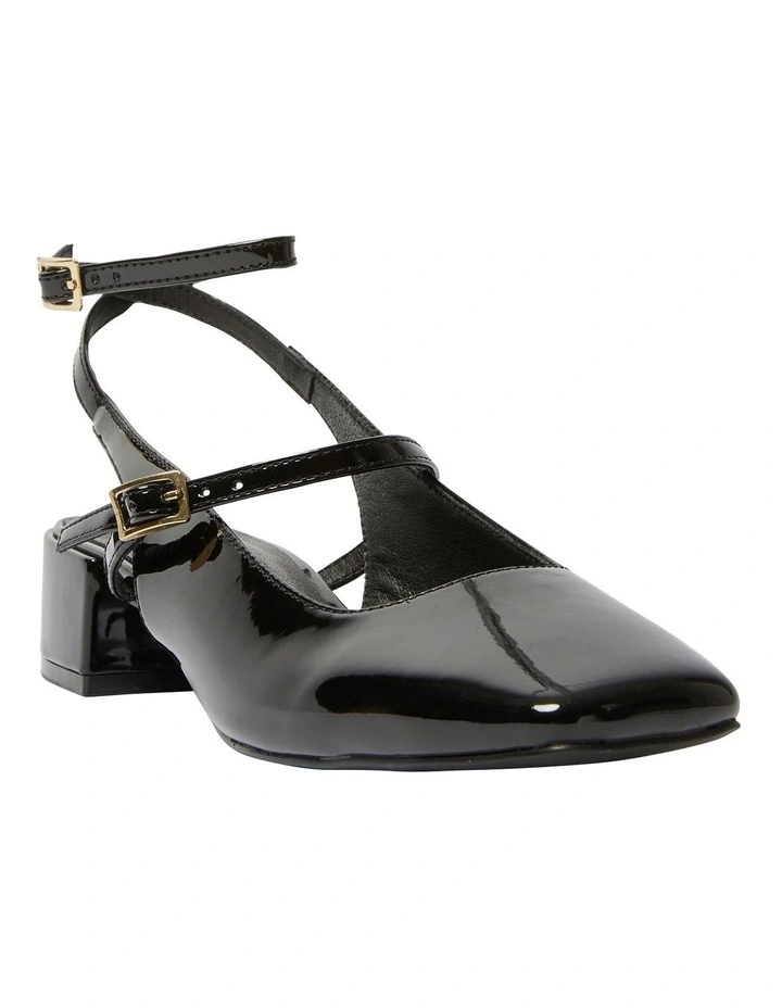 Melody Heeled Shoes in Black Patent