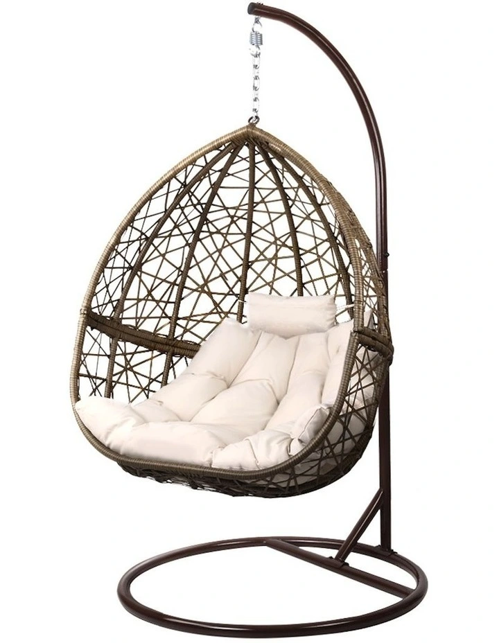 Outdoor Hanging Swing Chair in Brown