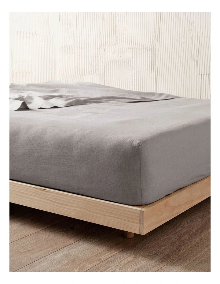 Nimes Fitted Sheet In Ash