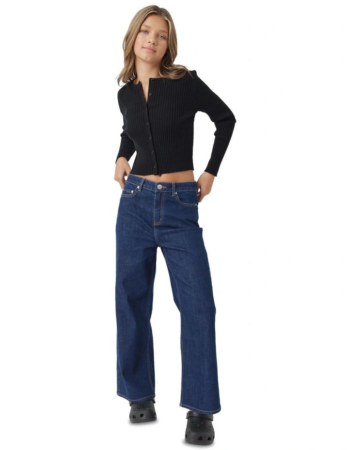 Hailey Wide Leg Jean in Ink