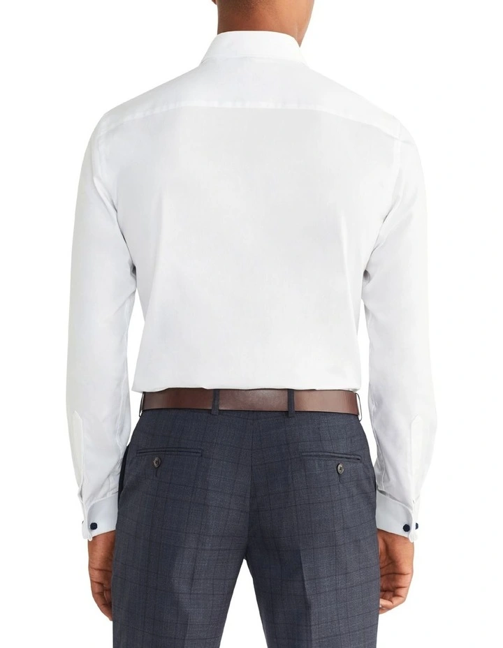 Slim Fly Dinner Shirt in White