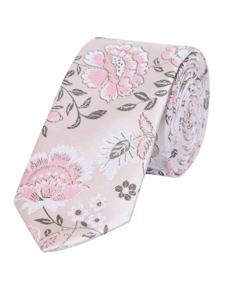 Paris Floral Tie 6.5cm in Pink