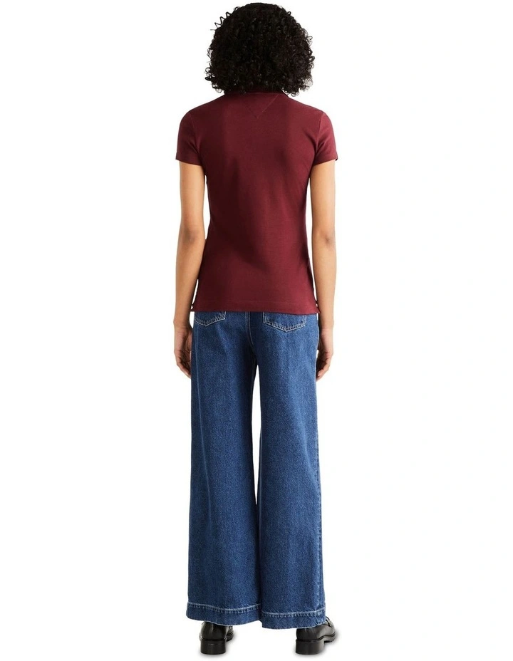 Im Slim Short Sleeves Polo Shirt in Deep Rouge