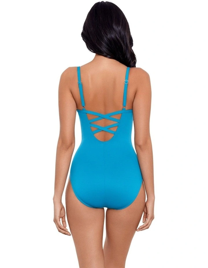 Rock Solid Captivate Underwire Shaping Swimsuit in Maldives Blue