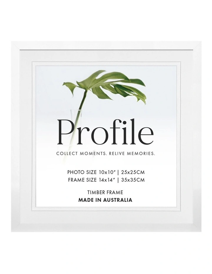 Decorator Square Photo Frame 35x35/25x25cm in White