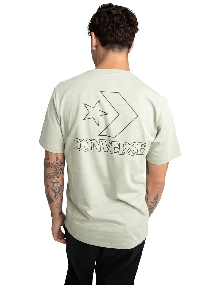 M Sketch Graphic Short Sleeve Tee in Grey