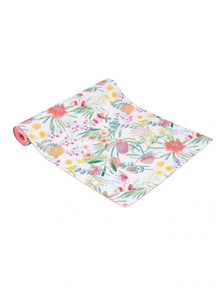 Royal Botanic Gardens Native Blooms Cotton Runner 150x33cm in Multi