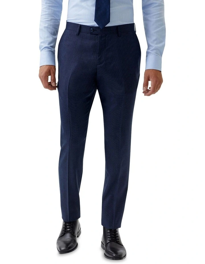 Hopkins Wool Suit Trousers in Navy