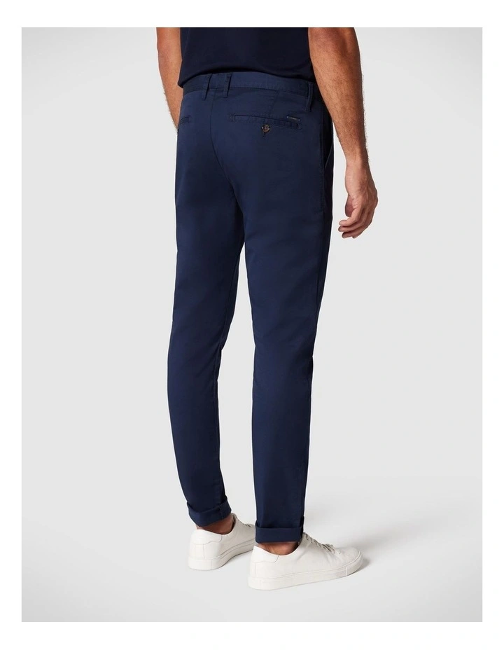 Ultra Slim Stretch Cotton Chino in New Marine
