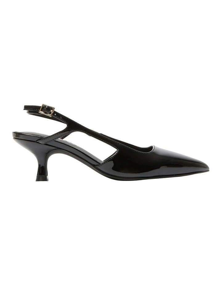 Verve Heeled Shoes in Black Patent