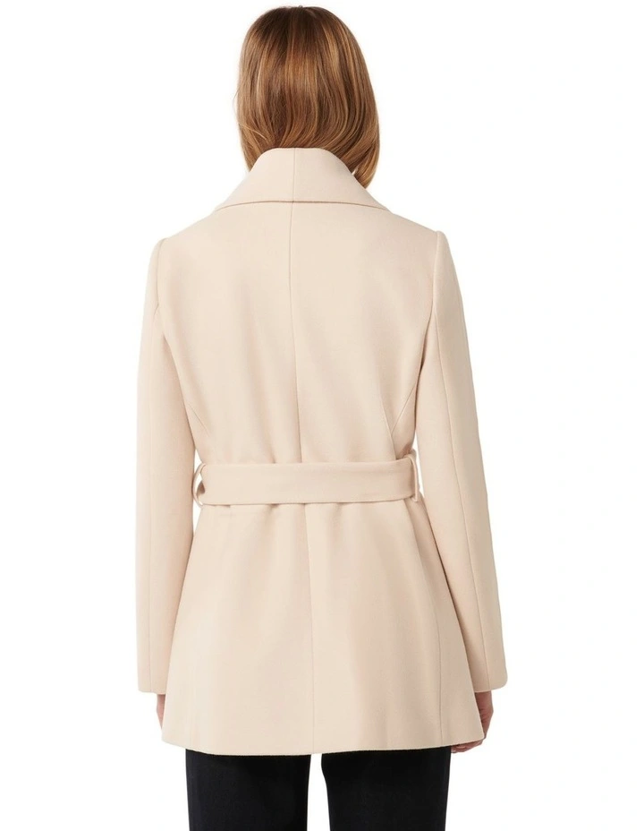 Steph Wrap Coat in Cream