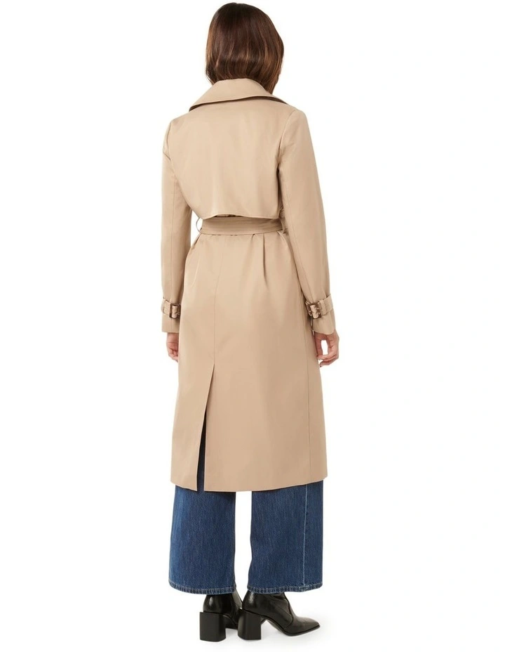 Payton Soft Trench Coat in Beige