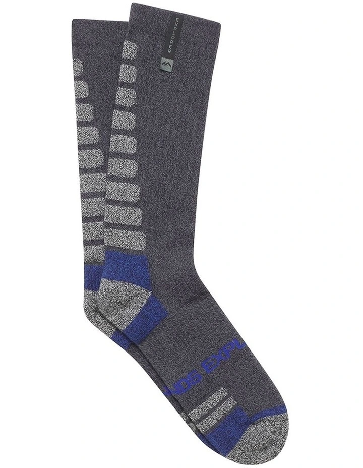 Explorer Tech Crew Socks 2 Pack in Black