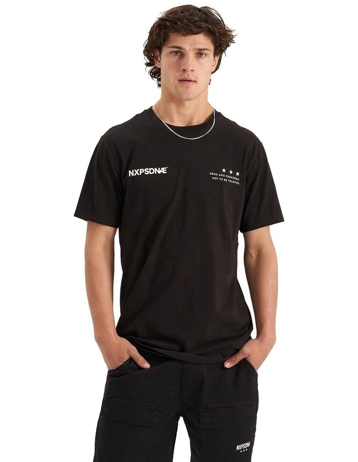 Mercenary Cape Back Tee in Jet Black