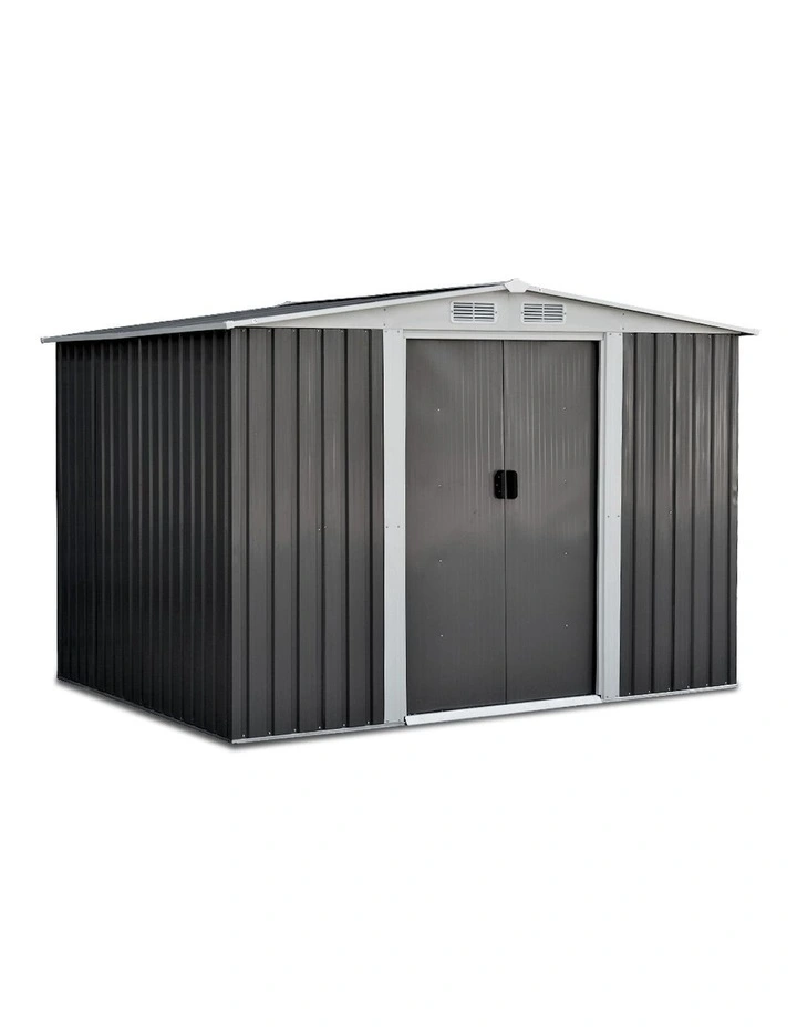 Metal Garden Shed 2.58x2.07m in Grey