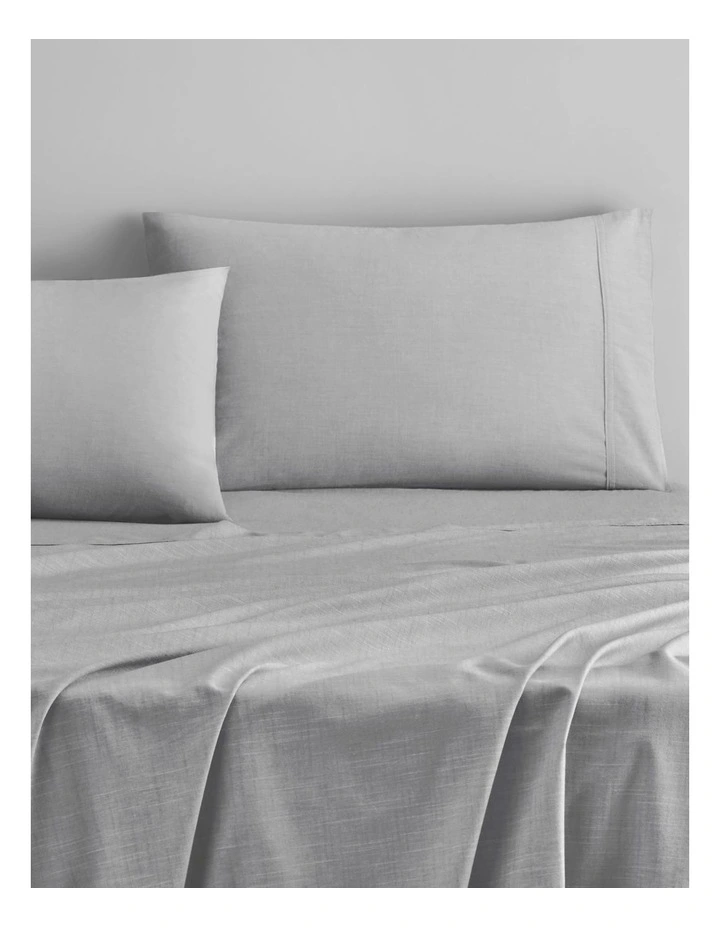 Reilly Fitted Sheet in Soft Grey