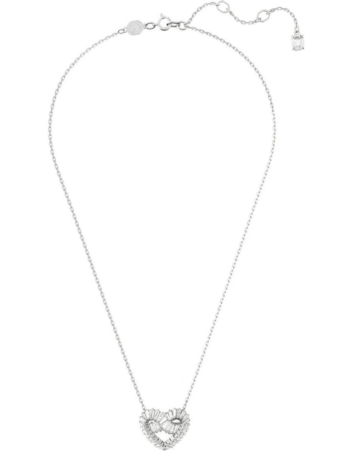 Matrix Pendant Mixed Cuts Heart Rhodium Plated in White