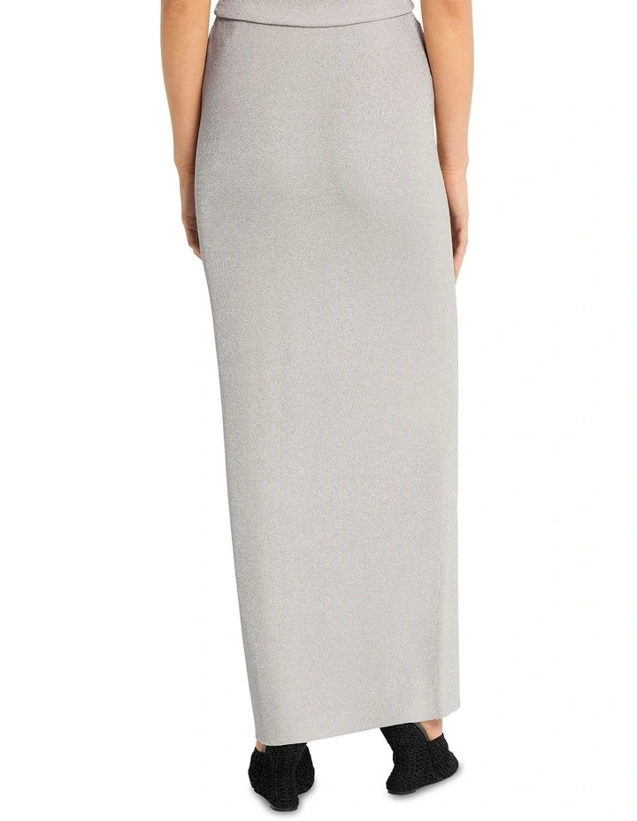 Havana Nights Knit Skirt in Silver
