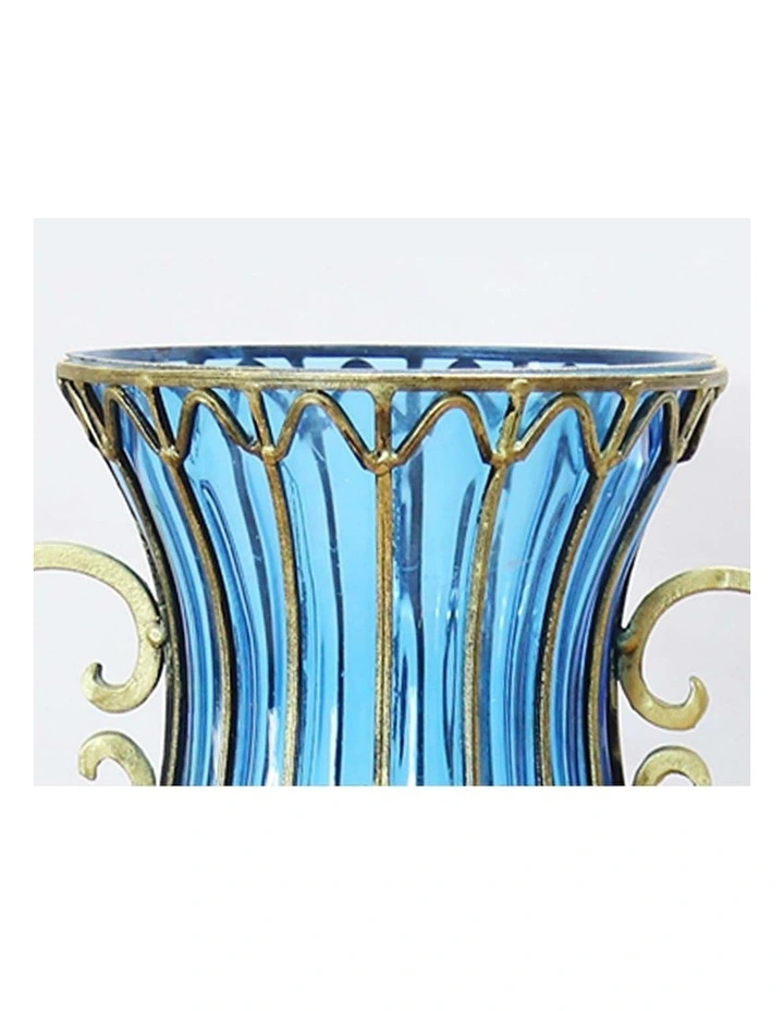 Glass Vase And Artificial Flower Set 51cm in Multi