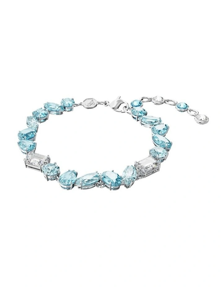 Gema Bracelet Mixed Cuts Rhodium Plated in Blue