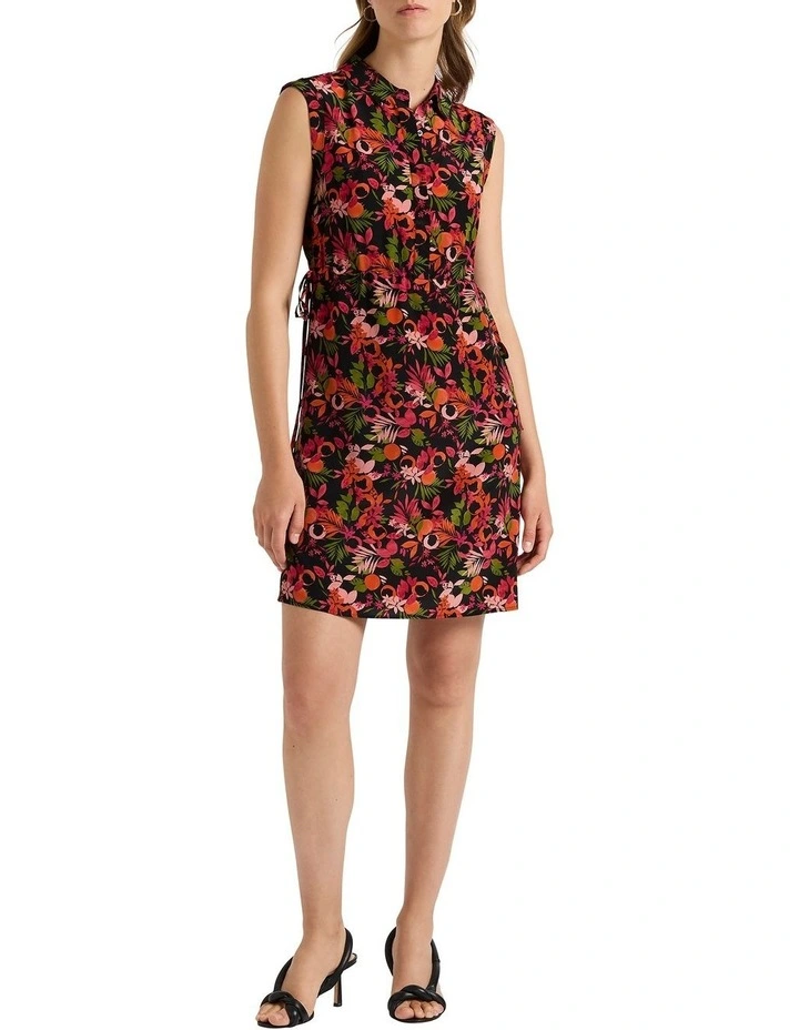 Don't Take It Citrus-ly Dress in Black Multi