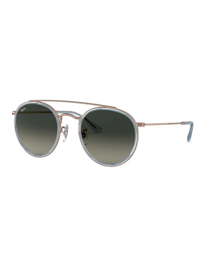 Round Double Bridge Blue RB3647N Sunglasses