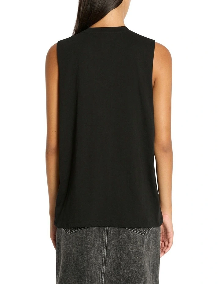 Shining Soul Logo Tank in Black