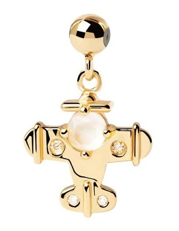 Plane Charm in Gold