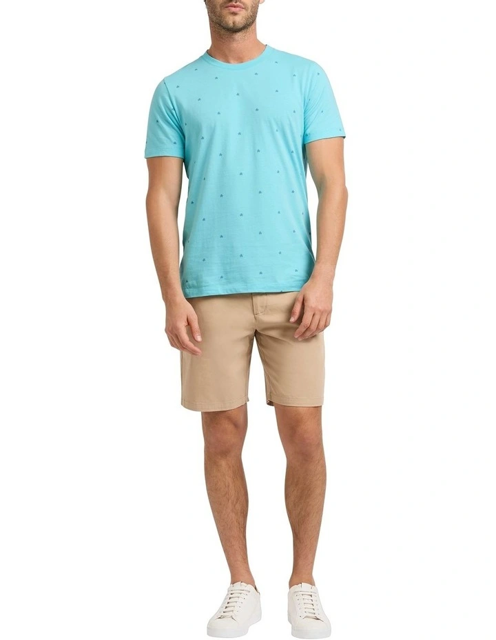 Fresh To Depth Tee in Cyan Multi