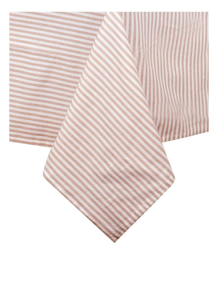 Pinstripe Tablecloth 300cm in Rose