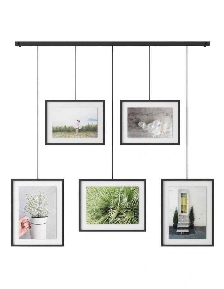 Exhibit Frame Set of 5 in Black