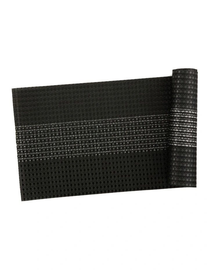 Table Accents Woven Lurex Runner 30x150cm in Black