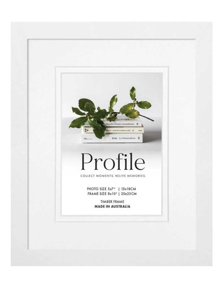 Australia Made Timber Photo Frame 8x10"/5x7" (3 Pack) in White