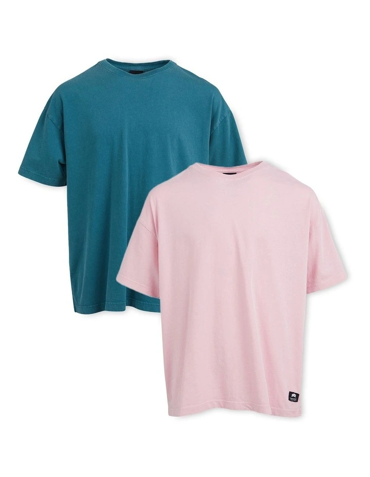 Vintage Wash Tee (8-16 Years) 2 Pack in Multi
