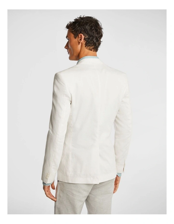 Cosmo Linen Blend Blazer in Natural