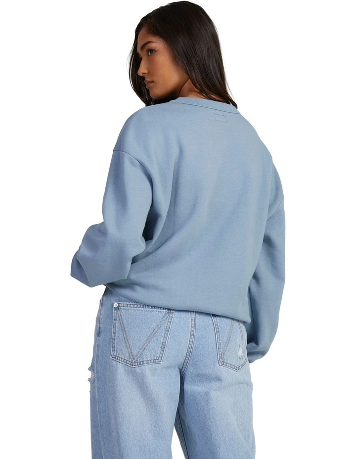 Bold Vintage Crew Sweatshirt in Blue