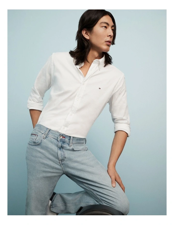 1985 Flex Oxford Long Sleeve Shirt in White