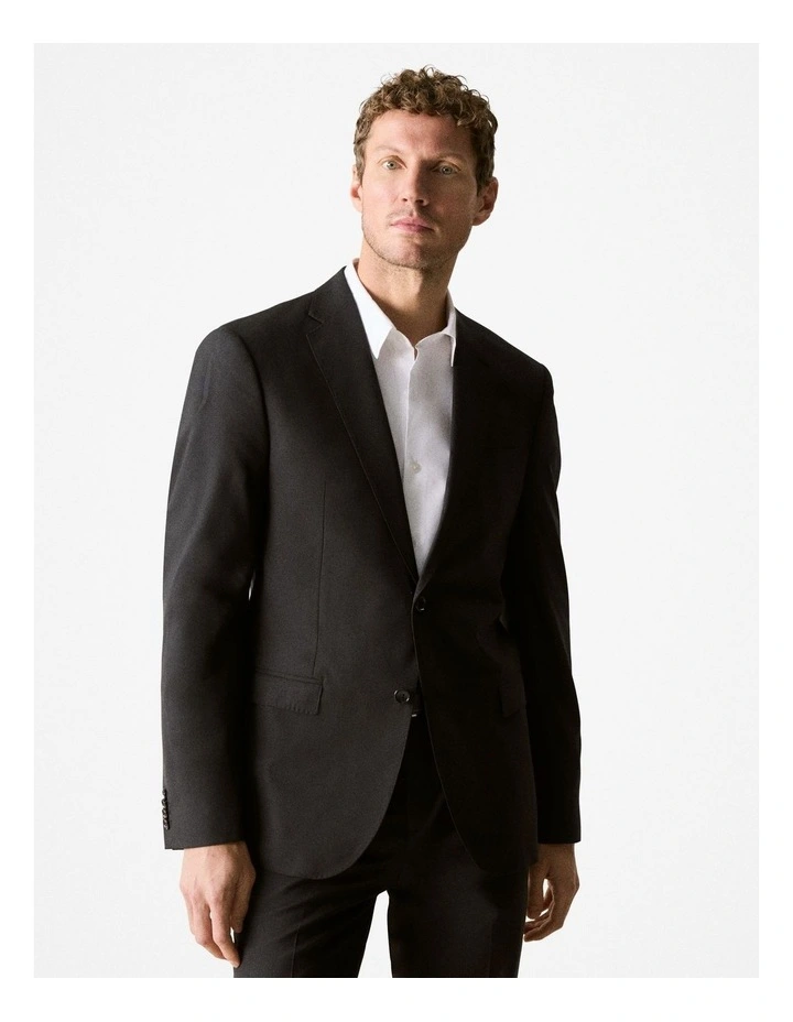 Italian Wool Ultimate Blazer in Black