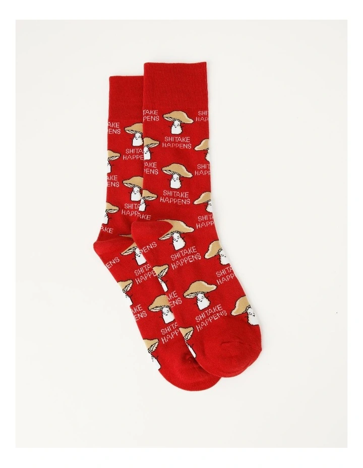 Shiitake Socks in Red