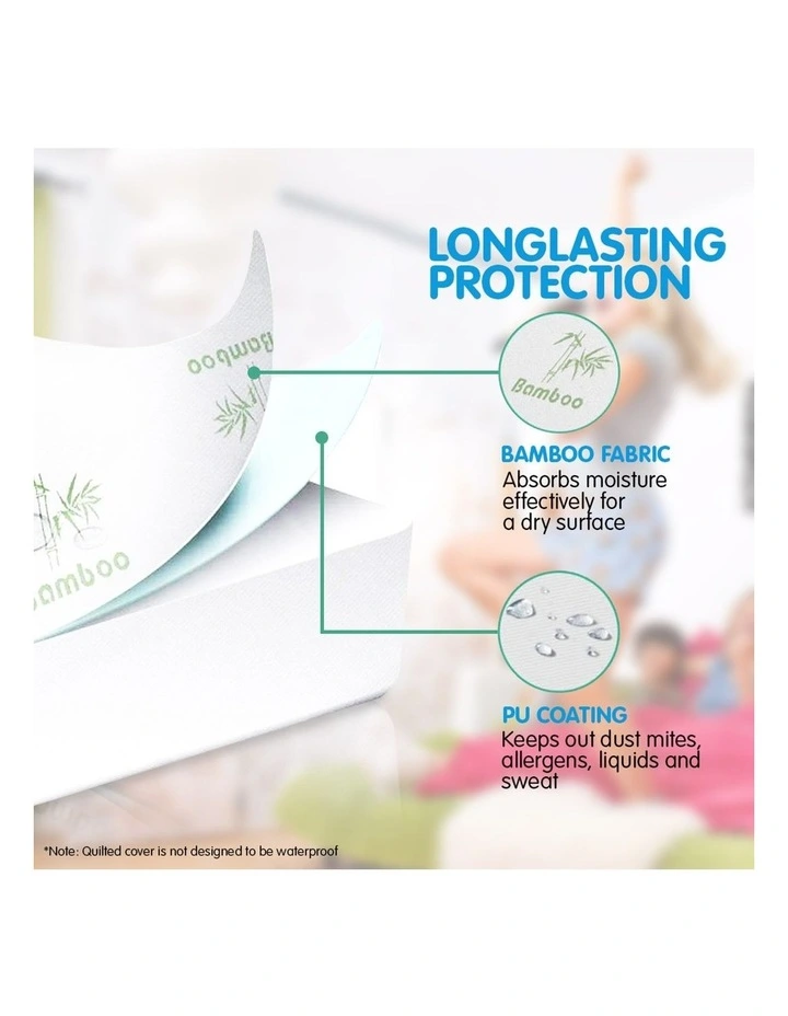 New Luxury Bamboo Comfortable Fully Fitted Bed Mattress Protector Double