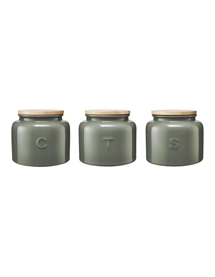 Indulgence Canister 600ml Set 3 Gift Boxed in Sage