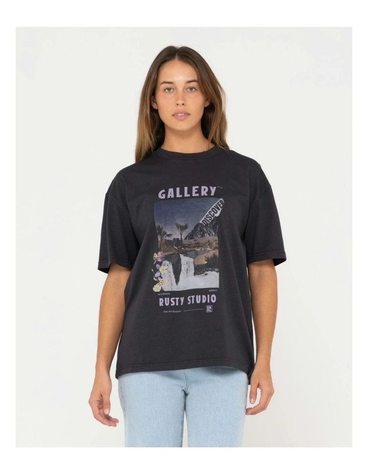 Studio Oversize Short Sleeve Tee in Black