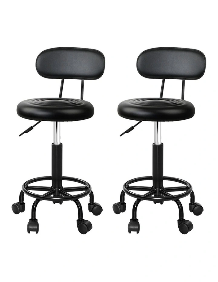 Salon Stool Swivel Chair x2 Backrest