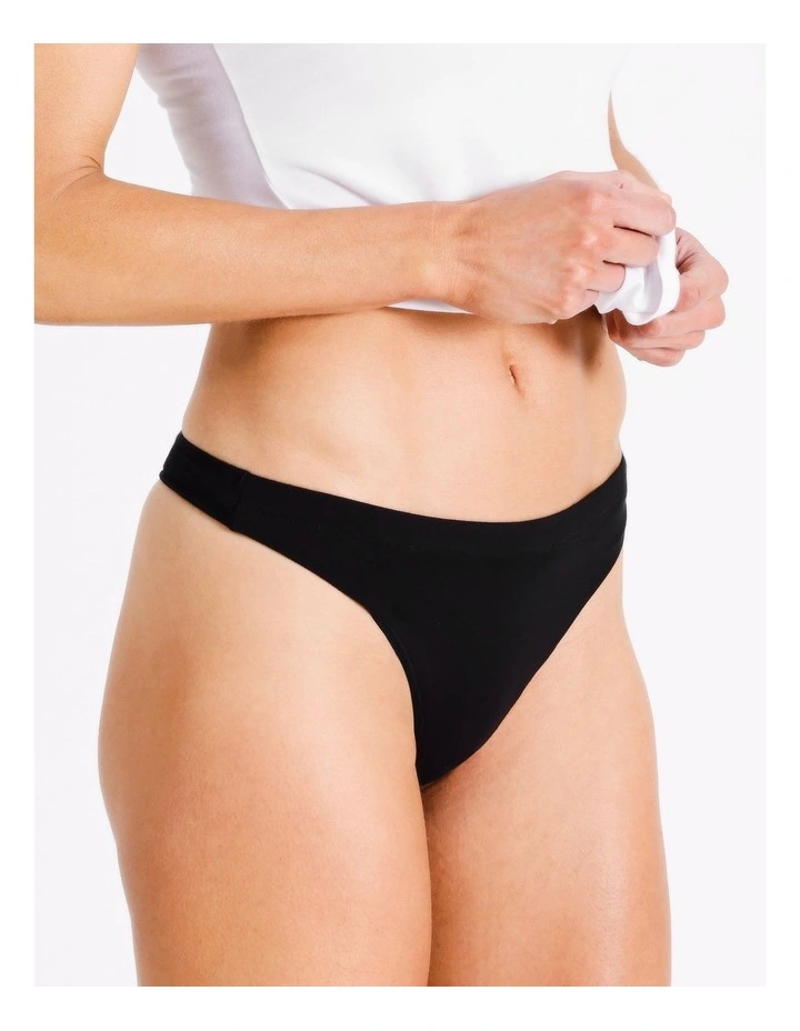 Organic Cotton G-String in Black