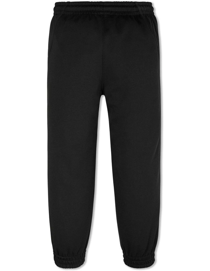Mix Media Monochrome Jogger in Black