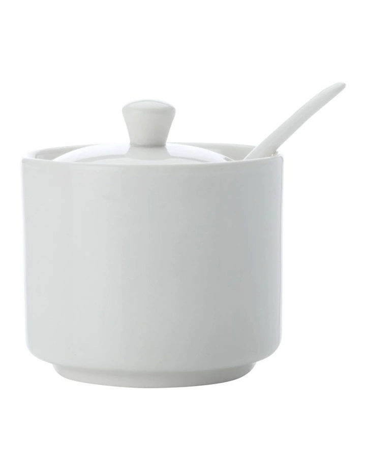 Basics Straight Sugar With Spoon Gift Boxed in White