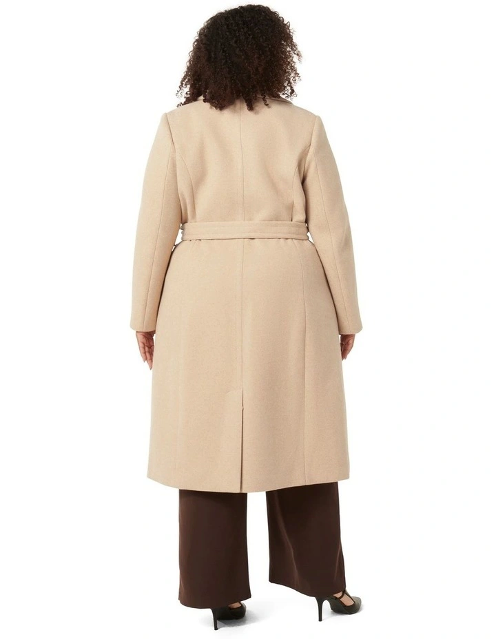 Polly Wrap Coat in Cream